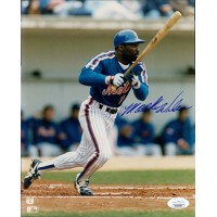 Mookie Wilson New York Mets Signed 8x10 Glossy Photo JSA Authenticated