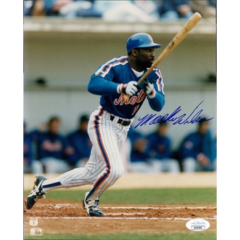 Mookie Wilson New York Mets Signed 8x10 Glossy Photo JSA Authenticated