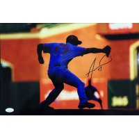 Alex Wood San Francisco Giants Signed 12x18 Glossy Photo JSA Authenticated