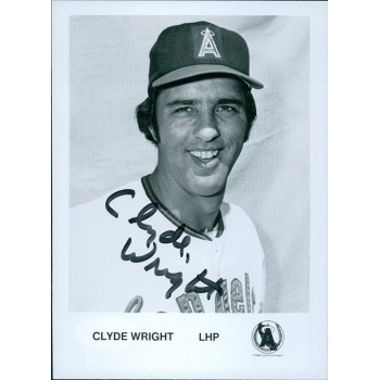 Clyde Wright California Angels Signed 4x5.5 Glossy Promo Photo JSA Authenticated Clyde Wright California Angels Signed 4x5.5 Glossy Promo Photo JSA Authenticated
