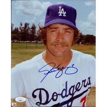 Steve Yeager Los Angeles Dodgers Signed 8x10 Glossy Photo JSA Authenticated