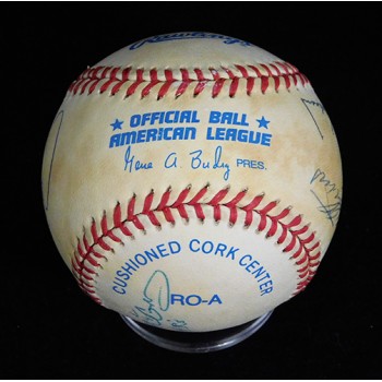 500 Home Run Club Signed OAL Baseball by 7 JSA Authenticated Jackson/Mays/Murray