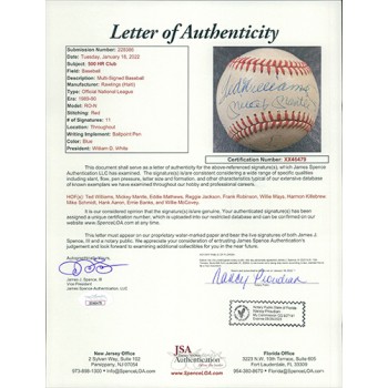 500 Home Run Club Signed ONL Baseball by 11 JSA Authenticated Mantle/Mays/Aaron