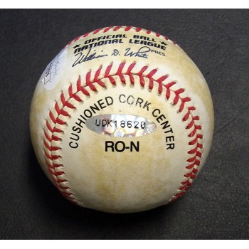 Hank Aaron Signed Rawlings National League Baseball JSA Authenticated Toned