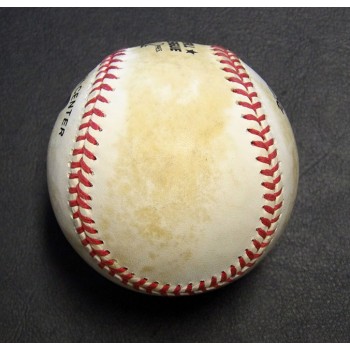 Hank Aaron Signed Rawlings National League Baseball JSA Authenticated Toned