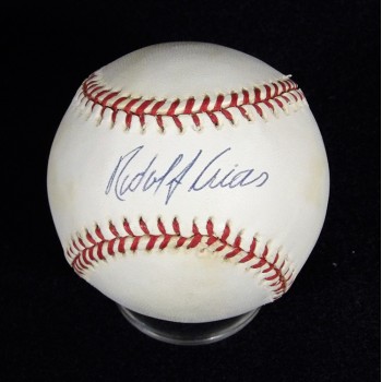 Rudy Arias Signed Official American League Baseball JSA Authenticated