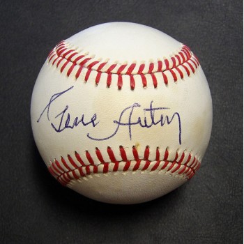 Gene Autry Signed Official National League Baseball JSA Authenticated Toned