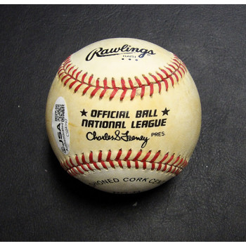 Wally Backman Signed Rawlings National League Baseball JSA Authenticated Toned