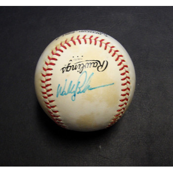 Wally Backman Signed Rawlings National League Baseball JSA Authenticated Toned