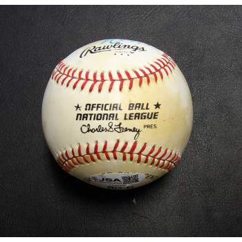 Wally Backman Signed Rawlings National League Baseball JSA Authenticated Toned