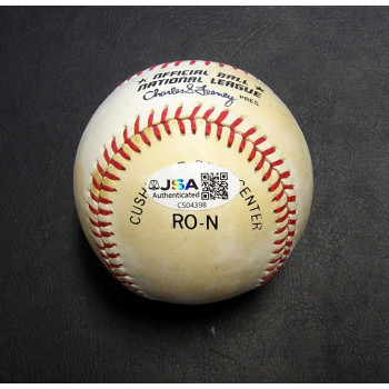 Wally Backman Signed Rawlings National League Baseball JSA Authenticated Toned