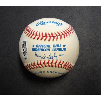 Albert Belle Signed Rawlings Official American League Baseball JSA Authenticated