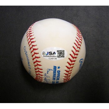 Albert Belle Signed Rawlings Official American League Baseball JSA Authenticated