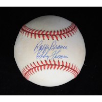 Ralph Branca and Bobby Thomson Signed National League Baseball PSA Authenticated