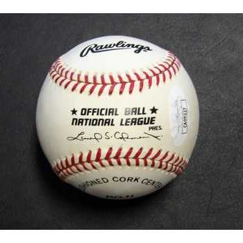 Lew Burdette Signed Official Rawlings National League Baseball JSA Authenticated