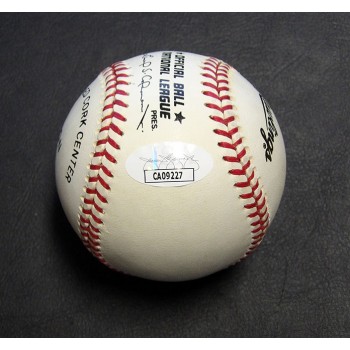 Lew Burdette Signed Official Rawlings National League Baseball JSA Authenticated