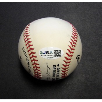 Lou Burdette Signed Official Rawlings National League Baseball JSA Authenticated