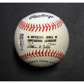 John Burkett Signed Official National League Baseball JSA Authenticated
