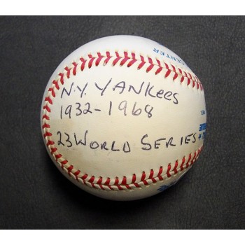 Frank Crosetti Signed Official American League Baseball JSA Authenticated Stats