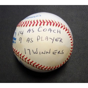 Frank Crosetti Signed Official American League Baseball JSA Authenticated Stats
