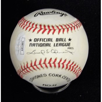 Harry Danning Signed Official National League Baseball JSA Authenticated