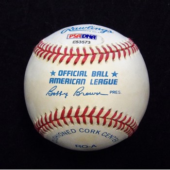 Joe DiMaggio Signed Official American League Baseball PSA Authenticated