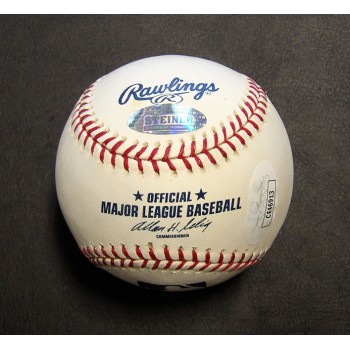 Bob Feller Signed Inscribed Rawlings Major League Baseball JSA Steiner Authentic