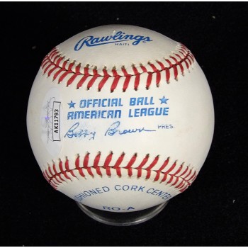 Rick Ferrell Signed Official American League Baseball JSA Authenticated