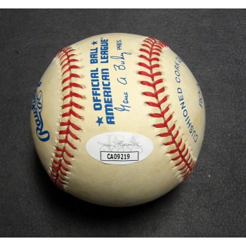 Rollie Fingers Signed Official American League League Baseball JSA Authenticated