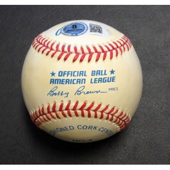 Whitey Ford Signed Official American League Baseball Beckett Authenticated BAS