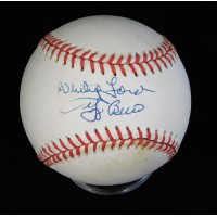 Whitey Ford & Yogi Berra Signed Official American League Baseball JSA Authentic