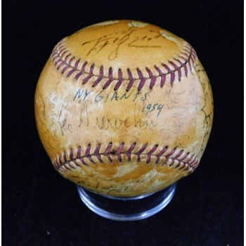 New York Giants 1954 Team Signed National League Baseball 27 JSA Authenticated