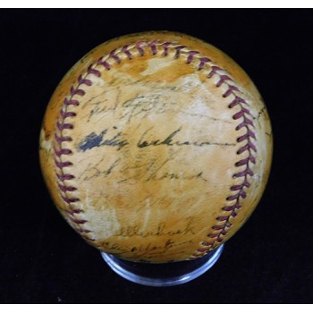 New York Giants 1954 Team Signed National League Baseball 27 JSA Authenticated