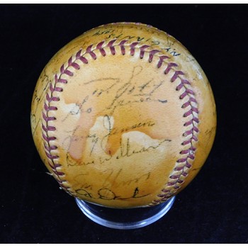 New York Giants 1954 Team Signed National League Baseball 27 JSA Authenticated