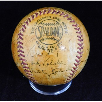 New York Giants 1954 Team Signed National League Baseball 27 JSA Authenticated