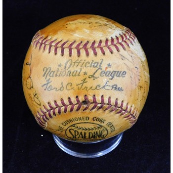 New York Giants 1954 Team Signed National League Baseball 27 JSA Authenticated