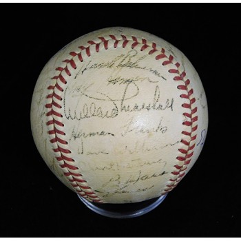 New York Giants 1949 Team Signed National League Baseball 28 JSA Authenticated