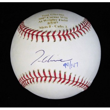 Tom Glavine Signed MLB Major League 300 Win Baseball JSA Authenticated