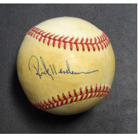 Rickey Henderson Signed Rawlings American League Baseball JSA Authentic Toned