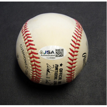 Billy Herman Signed Official Rawlings National League Baseball JSA Authenticated