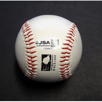 Tom Herr Signed New York Mets Logo Baseball JSA Authenticated