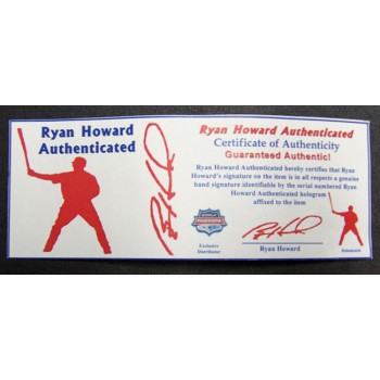 Ryan Howard Signed Official Rawlings Major League Baseball JSA Authenticated