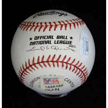 Ferguson Fergie Jenkins Signed Official National League Baseball JSA Authentic