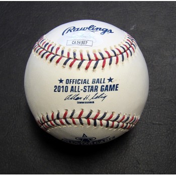 Ubaldo Jimenez Signed Rawlings 2010 All-Star Game Baseball JSA Authenticated