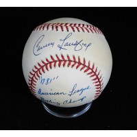 Carney Lansford Signed Official American League Baseball JSA Authenticated