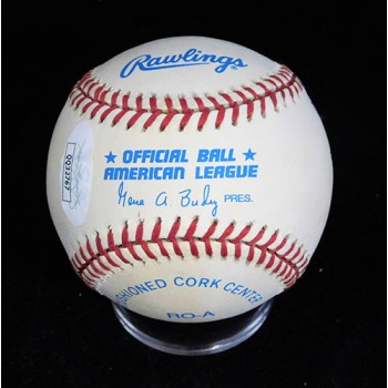 Carney Lansford Signed Official American League Baseball JSA Authenticated