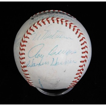 MLB Legends Signed Padres Baseball by 20 JSA Authenticated Slaughter Doerr