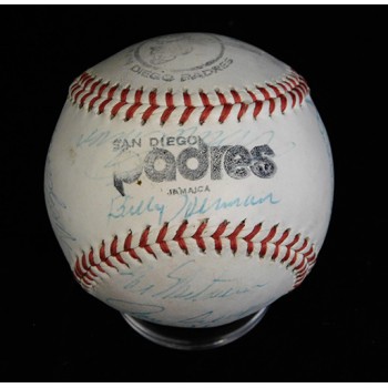 MLB Legends Signed Padres Baseball by 20 JSA Authenticated Slaughter Doerr