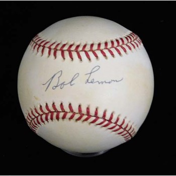Bob Lemon Signed Official American League Baseball JSA Authenticated