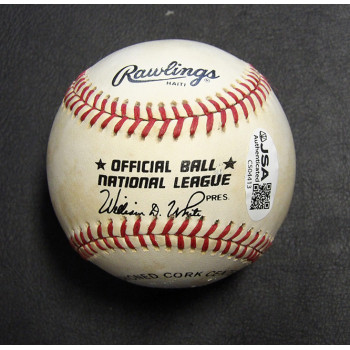 Sugar Ray Leonard Boxer Signed Rawlings National League Baseball JSA Authentic